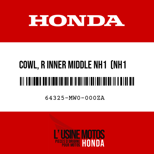 image de 64325-MW0-000ZA COWL, R INNER MIDDLE NH1  (NH1 BLACK)