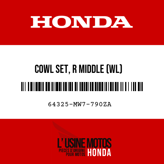 image de 64325-MW7-790ZA COWL SET, R MIDDLE (WL)