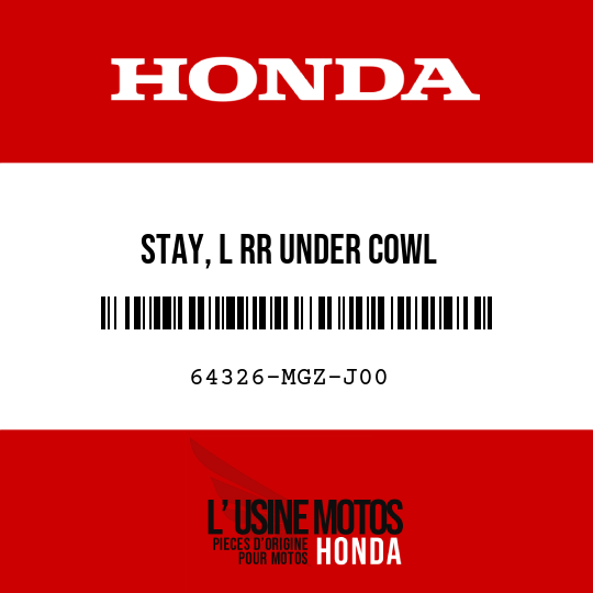image de 64326-MGZ-J00 STAY, L RR UNDER COWL