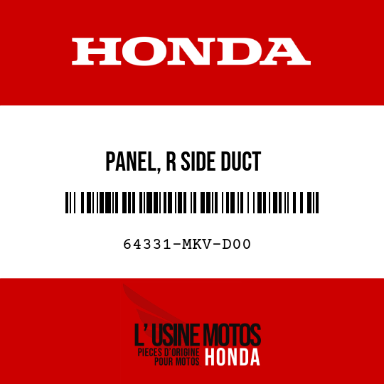 image de 64331-MKV-D00 PANEL, R SIDE DUCT