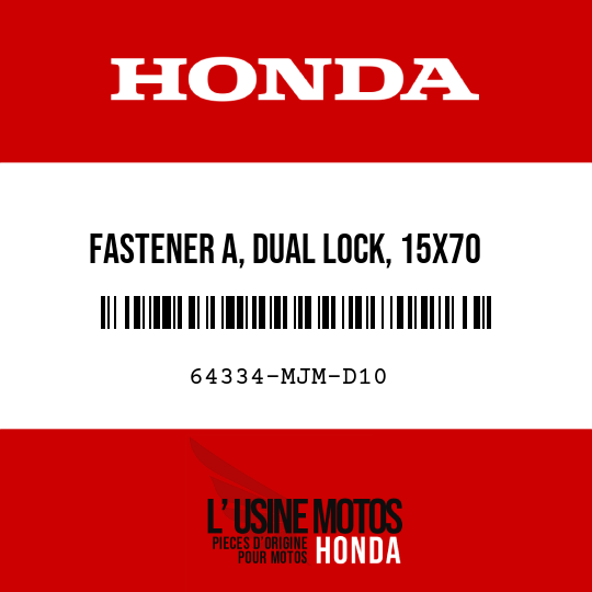image de 64334-MJM-D10 FASTENER A, DUAL LOCK, 15X70