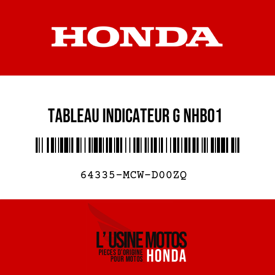image de 64335-MCW-D00ZQ TABLEAU INDICATEUR G NHB01