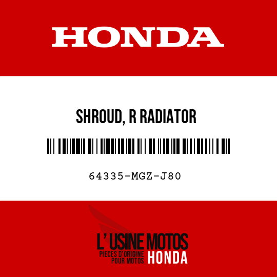 image de 64335-MGZ-J80 SHROUD, R RADIATOR