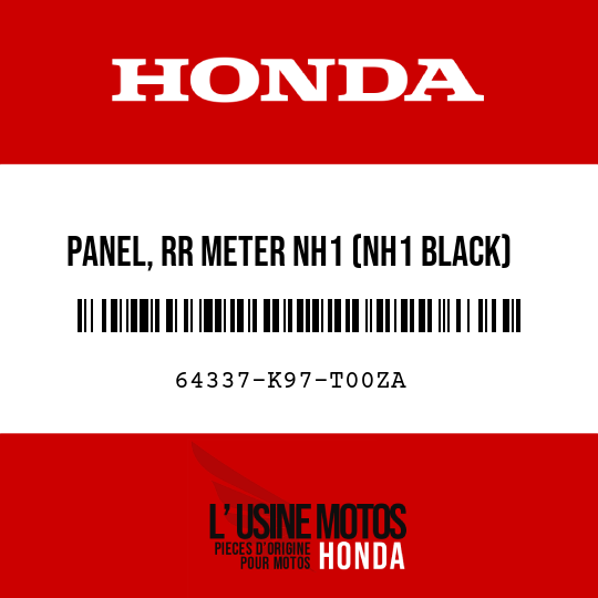 image de 64337-K97-T00ZA PANEL, RR METER NH1 (NH1 BLACK)