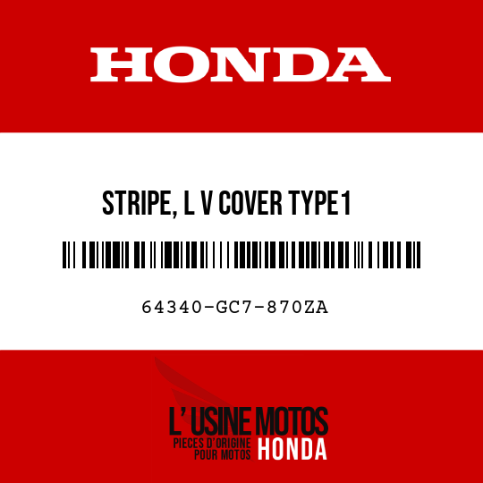 image de 64340-GC7-870ZA STRIPE, L V COVER TYPE1