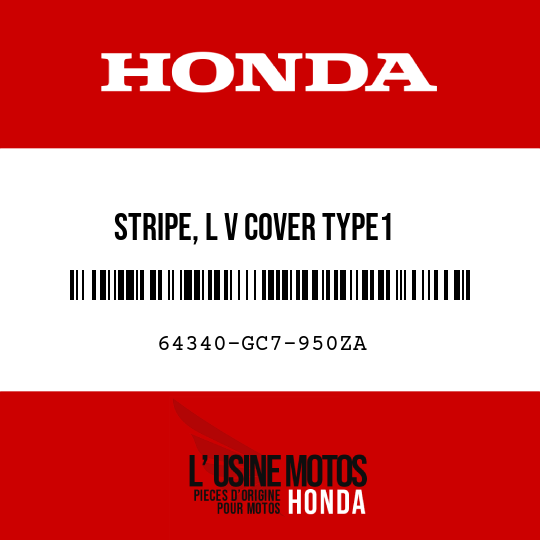 image de 64340-GC7-950ZA STRIPE, L V COVER TYPE1