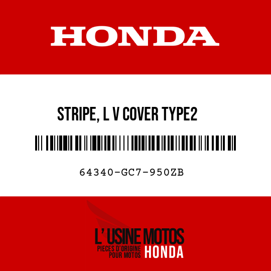 image de 64340-GC7-950ZB STRIPE, L V COVER TYPE2