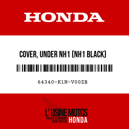 image de 64340-K1N-V00ZB COVER, UNDER NH1 (NH1 BLACK)