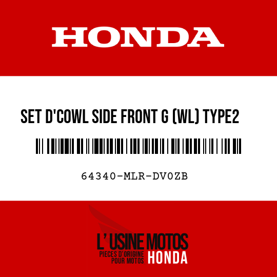 image de 64340-MLR-DV0ZB SET D'COWL SIDE FRONT G (WL) TYPE2