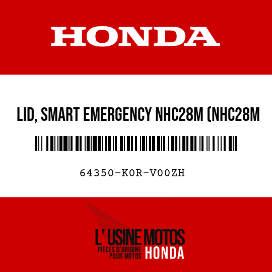 image de 64350-K0R-V00ZH LID, SMART EMERGENCY NHC28M (NHC28M TIMELESS GRAY METALLIC)