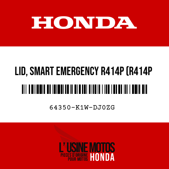 image de 64350-K1W-DJ0ZG LID, SMART EMERGENCY R414P (R414P MAT PEARL DIASPRO RED)