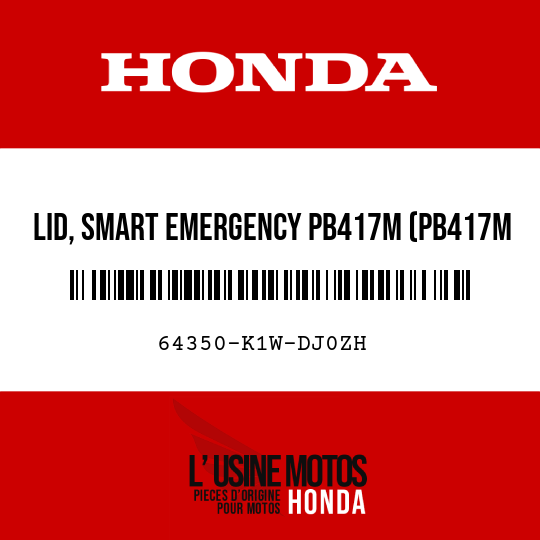 image de 64350-K1W-DJ0ZH LID, SMART EMERGENCY PB417M (PB417M MAT JEANS BLUE METALLIC)