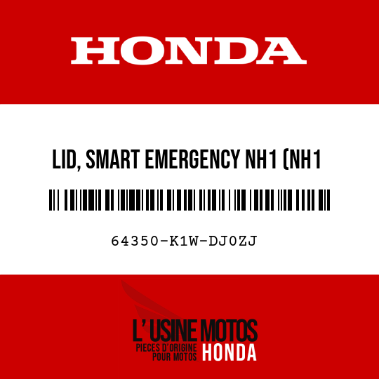 image de 64350-K1W-DJ0ZJ LID, SMART EMERGENCY NH1 (NH1 BLACK)