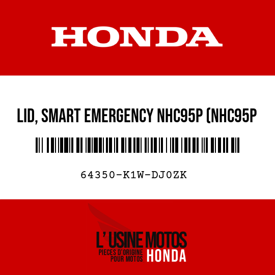 image de 64350-K1W-DJ0ZK LID, SMART EMERGENCY NHC95P (NHC95P PEARL NEBBIA WHITE)