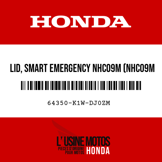 image de 64350-K1W-DJ0ZM LID, SMART EMERGENCY NHC09M (NHC09M MAT LUCENT SILVER METALLIC)