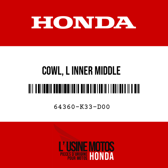 image de 64360-K33-D00 COWL, L INNER MIDDLE