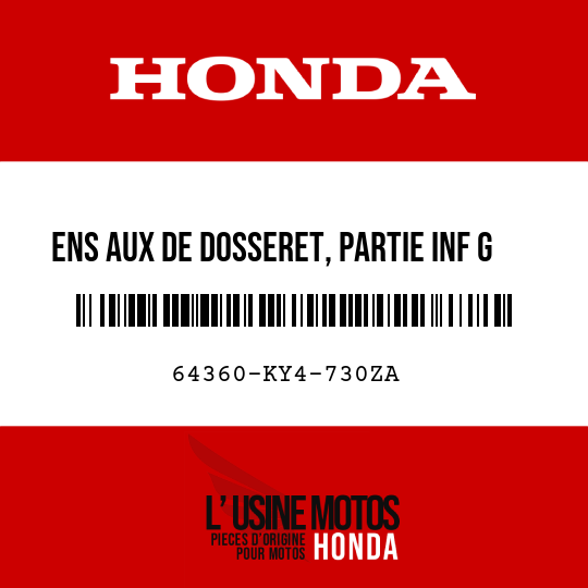 image de 64360-KY4-730ZA ENS AUX DE DOSSERET, PARTIE INF G (WL) NH250/R134/ 