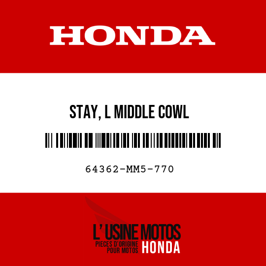 image de 64362-MM5-770 STAY, L MIDDLE COWL