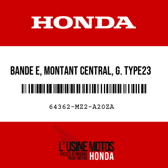 image de 64362-MZ2-A20ZA BANDE E, MONTANT CENTRAL, G. TYPE23 