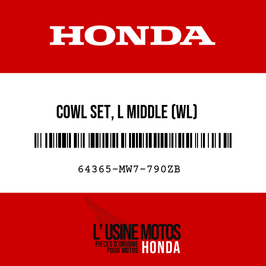 image de 64365-MW7-790ZB COWL SET, L MIDDLE (WL)