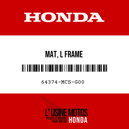image de 64374-MCS-G00 MAT, L FRAME