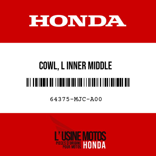 image de 64375-MJC-A00 COWL, L INNER MIDDLE