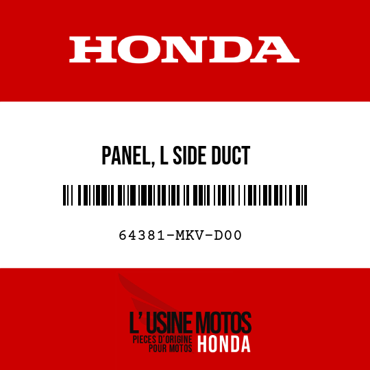 image de 64381-MKV-D00 PANEL, L SIDE DUCT