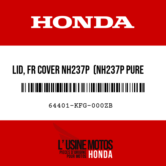 image de 64401-KFG-000ZB LID, FR COVER NH237P  (NH237P PURE BLACK)