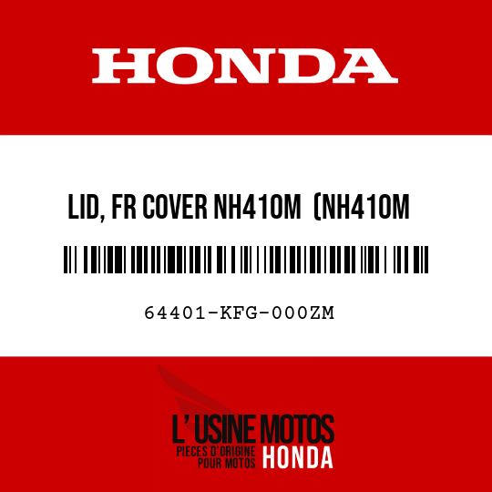 image de 64401-KFG-000ZM LID, FR COVER NH410M  (NH410M PORCELAIN SILVER METALLIC)