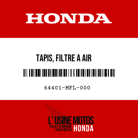 image de 64401-MFL-000 TAPIS, FILTRE A AIR