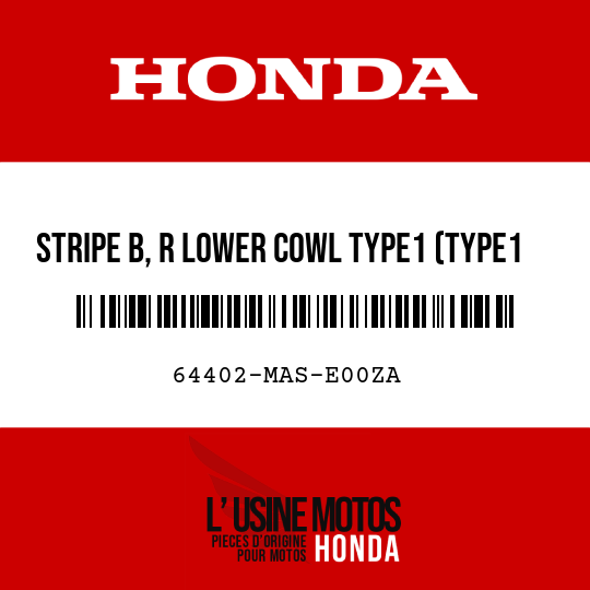 image de 64402-MAS-E00ZA STRIPE B, R LOWER COWL TYPE1 (TYPE1 )