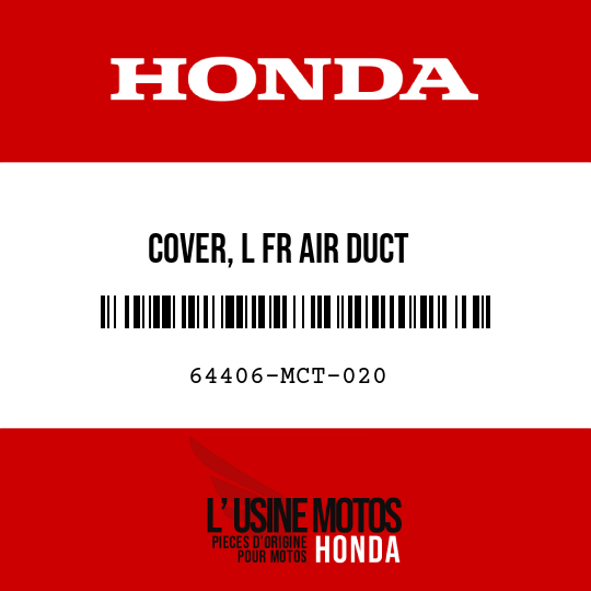 image de 64406-MCT-020 COVER, L FR AIR DUCT