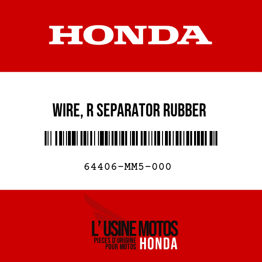 image de 64406-MM5-000 WIRE, R SEPARATOR RUBBER