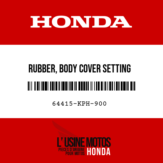 image de 64415-KPH-900 RUBBER, BODY COVER SETTING