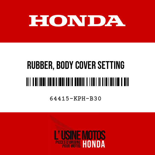 image de 64415-KPH-B30 RUBBER, BODY COVER SETTING