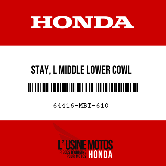 image de 64416-MBT-610 STAY, L MIDDLE LOWER COWL