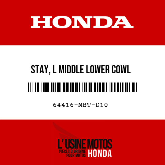 image de 64416-MBT-D10 STAY, L MIDDLE LOWER COWL