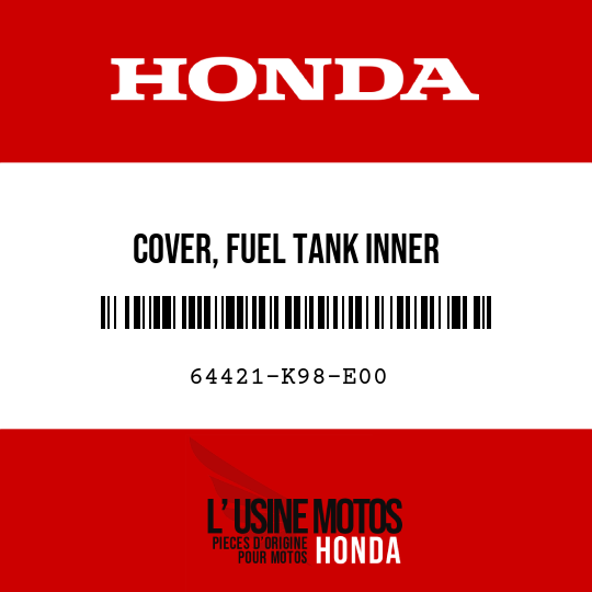 image de 64421-K98-E00 COVER, FUEL TANK INNER
