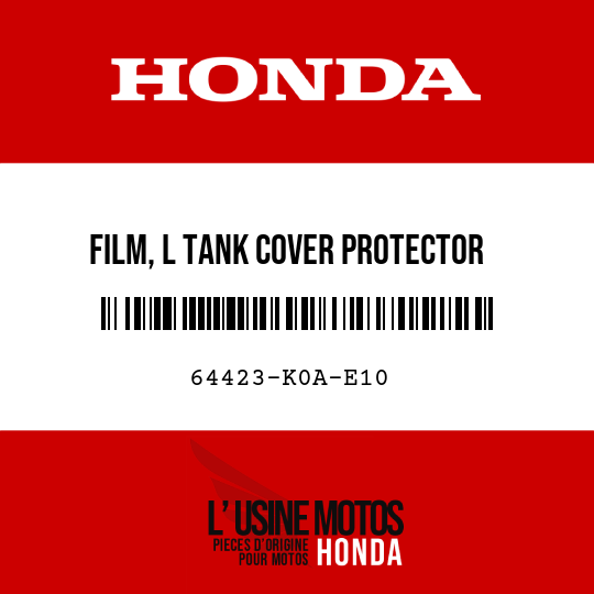 image de 64423-K0A-E10 FILM, L TANK COVER PROTECTOR