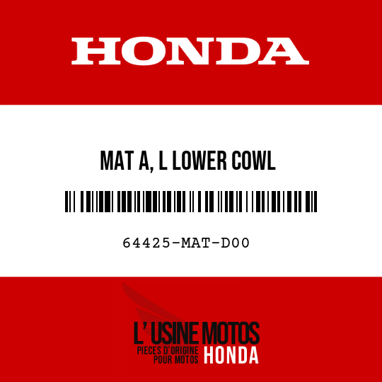 image de 64425-MAT-D00 MAT A, L LOWER COWL