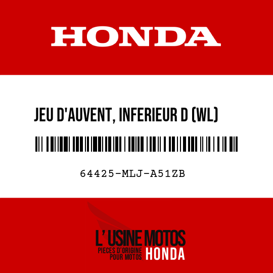 image de 64425-MLJ-A51ZB JEU D'AUVENT, INFERIEUR D (WL) TYPE1