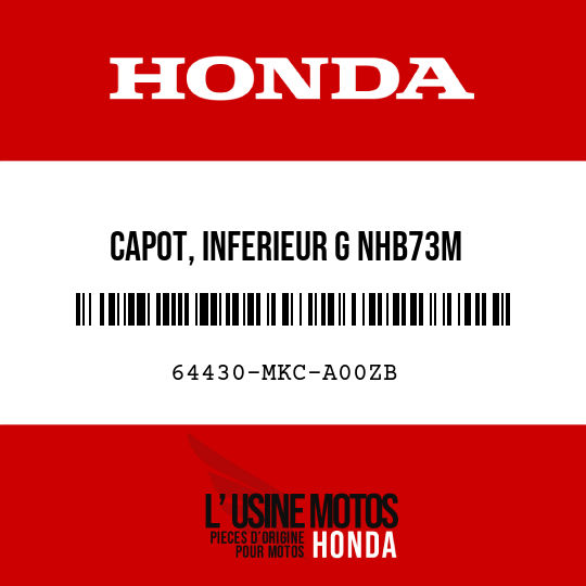 image de 64430-MKC-A00ZB CAPOT, INFERIEUR G NHB73M