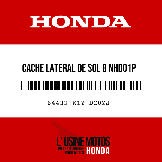 image de 64432-K1Y-DC0ZJ CACHE LATERAL DE SOL G NHD01P