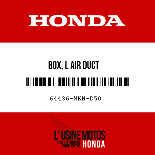 image de 64436-MKN-D50 BOX, L AIR DUCT