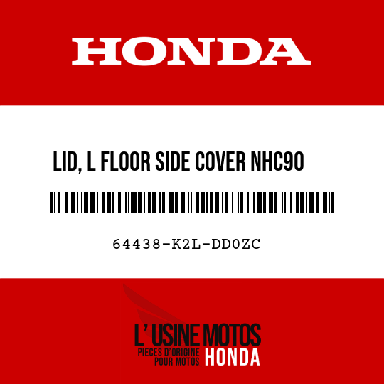 image de 64438-K2L-DD0ZC LID, L FLOOR SIDE COVER NHC90 (NHC90 SHADOW BLACK)