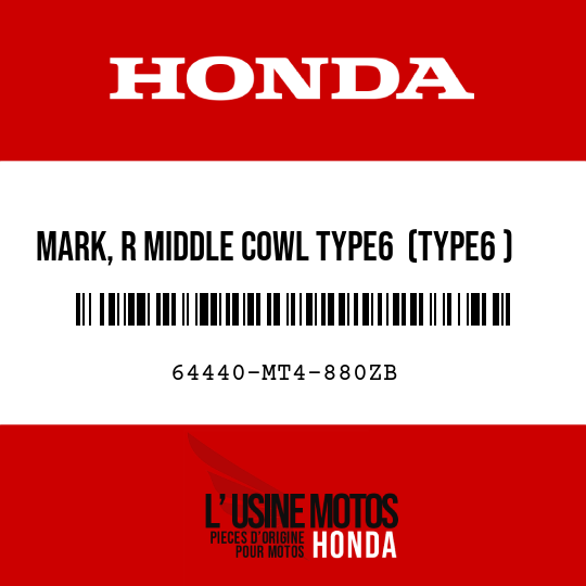 image de 64440-MT4-880ZB MARK, R MIDDLE COWL TYPE6  (TYPE6 )