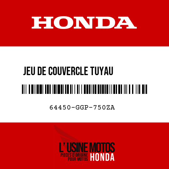 image de 64450-GGP-750ZA JEU DE COUVERCLE TUYAU        PRINCIPAL (WL) TYPE1
