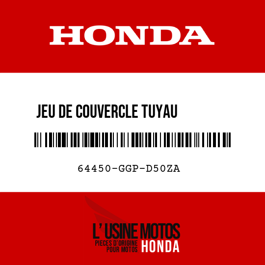 image de 64450-GGP-D50ZA JEU DE COUVERCLE TUYAU        PRINCIPAL (WL) TYPE2