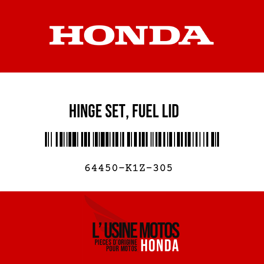 image de 64450-K1Z-305 HINGE SET, FUEL LID
