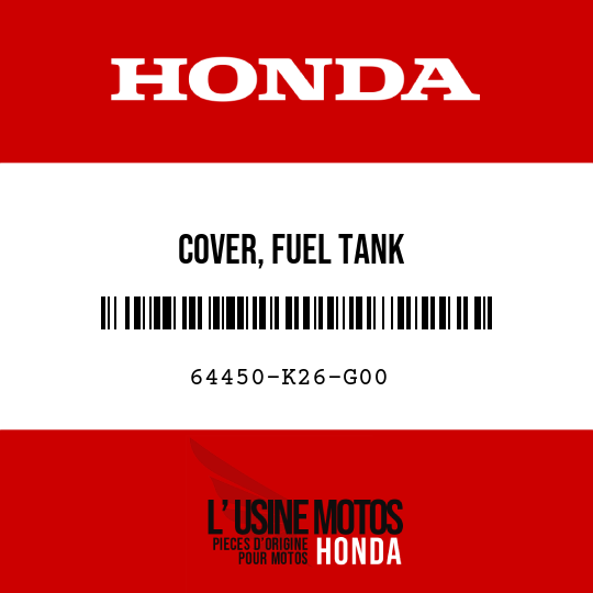 image de 64450-K26-G00 COVER, FUEL TANK